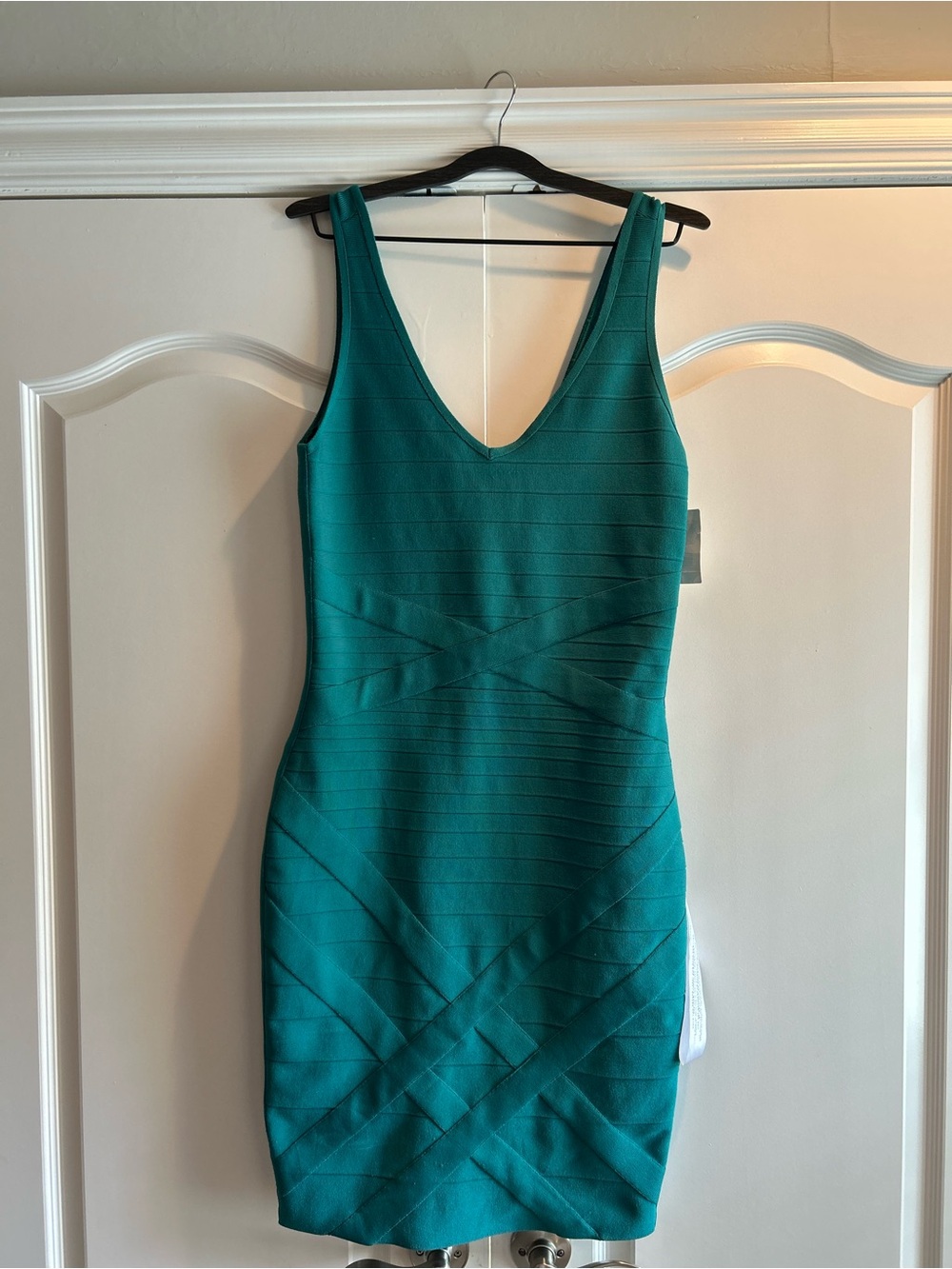 Dress the Population Bria Bandage Dress | Capri Blue | Large | NWT